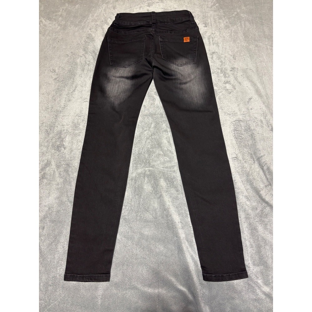 Born Primitive Women Size XS Reg Ultra Stretch Denim Mid Rise Black Skinny Jean
